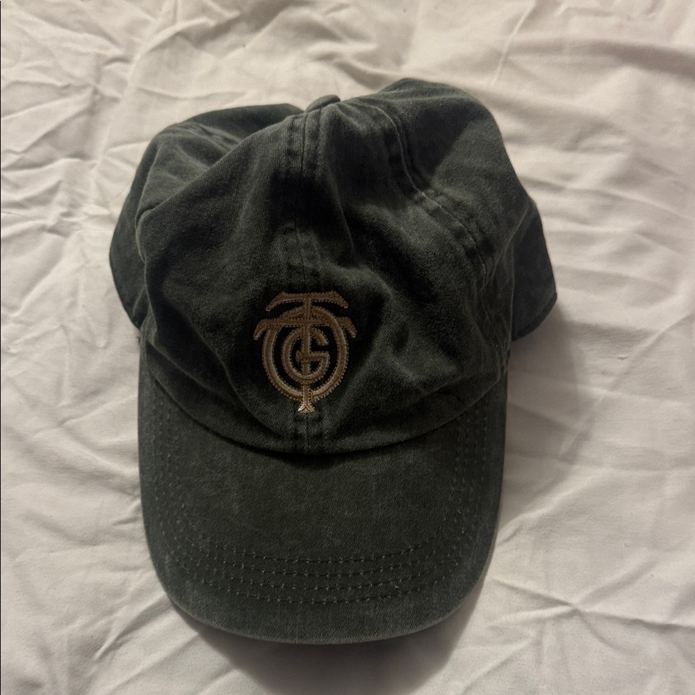 Dark Green Embroidered Logo Baseball Cap